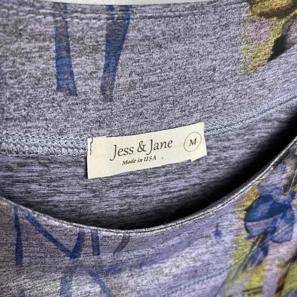 Y2K Floral ,artsy,tunic,Jess&Jane,made USA! Fit & flare,art deco,cottagecore EC - Picture 4 of 11